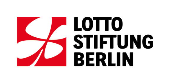 Logo Lottostiftung Berlin: Kleeblatt und ein Schriftzug daneben